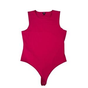 EXPRESS Body Contour Sleeveless Pink Thong Bodysuit Women's XL